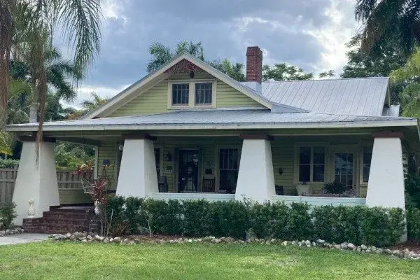 Bungalow-Exterior Paint Colors-light green and white-Atlanta-Kimberly Painting