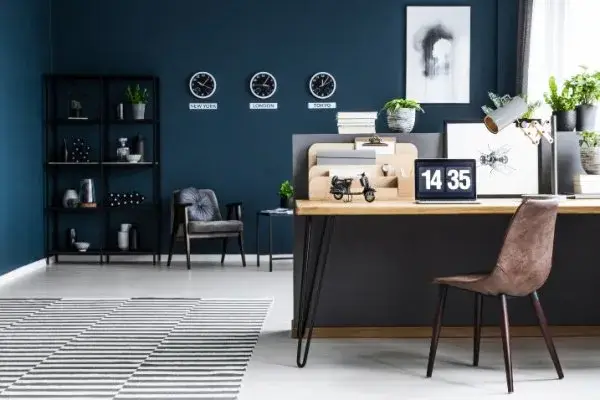 Blue Home Office Paint -Colors in Atlanta - Kimberly Painting