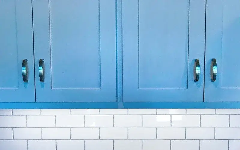 Blue Kitchen Cabinets - Cumming GA - Kimberly Painting
