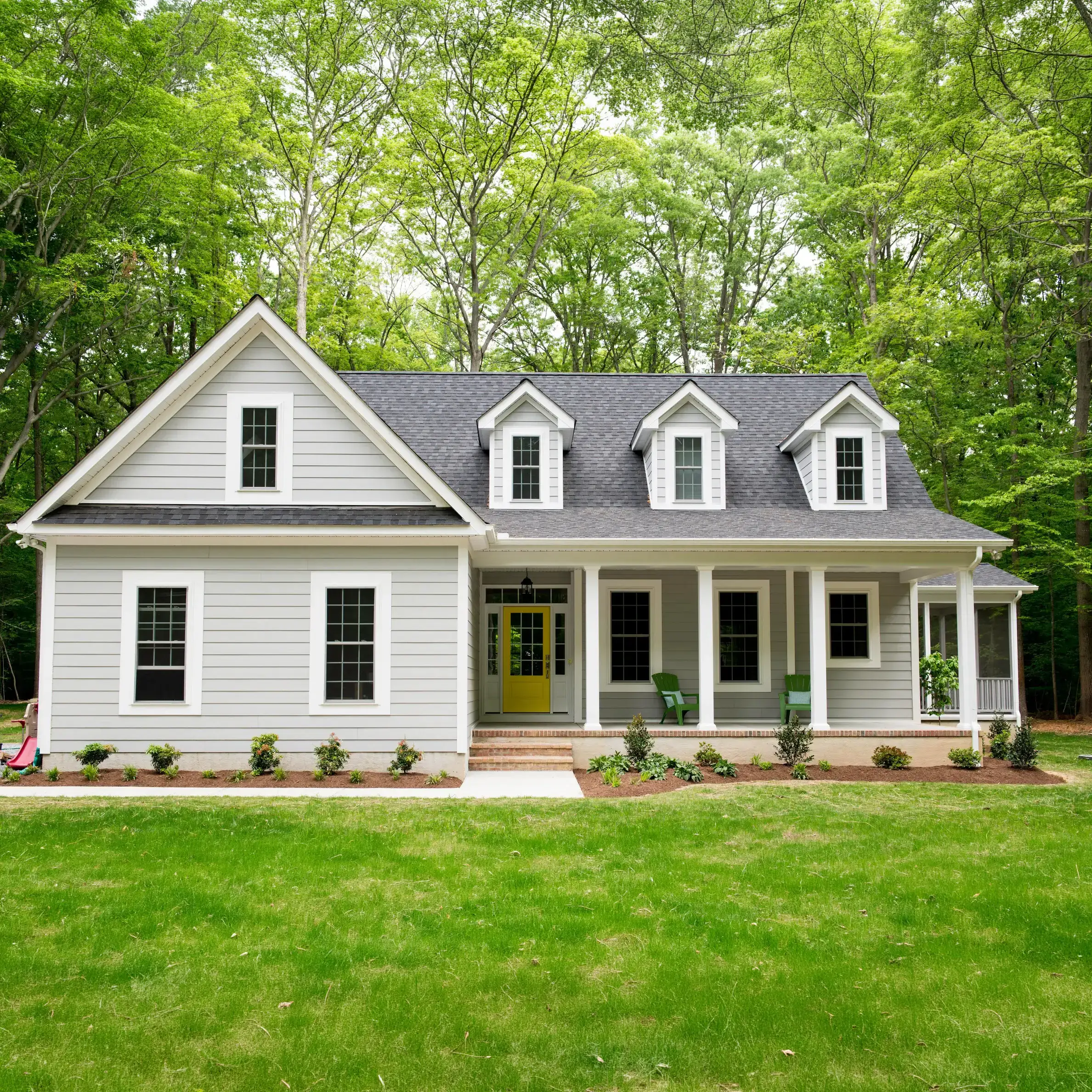 Cape Cod style house near Atlanta, Georgia, painted as new construction by Kimberly Painting