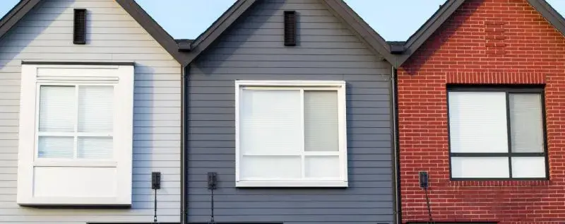 Exterior Paint Colors-White, gray and brick-Kimberly Painting-800x317