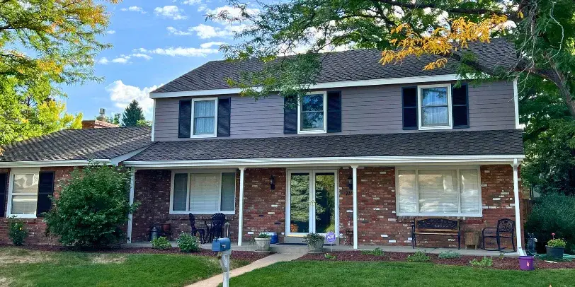 Exterior Painting Brown With Black Shutters White Trim - Cumming, GA - Kimberly Painting