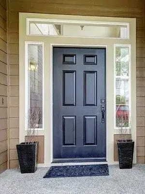 Front Door Paint Colors - Black, Beige, Brown - Cumming GA Exterior House Painters - Kimberly Painting 300x400