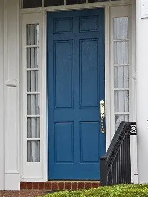 Front Door Paint Colors - Blue Door, White Trim - Exterior House Painters - Cumming, GA - Kimberly Painting