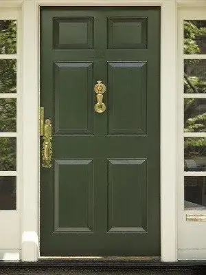 Green Front Door Paint Color - White Trim - Cumming GA - Kimberly Painting 300x400