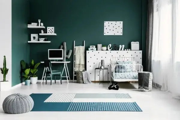 Green Home Office Paint Colors in Atlanta - Kimberly Painting 600x400