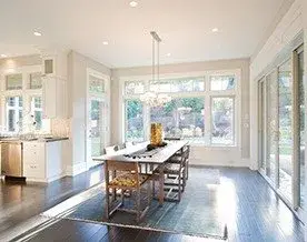 Large Dining Room with Off White Wall Paint - Cumming, GA - Kimberly Painting