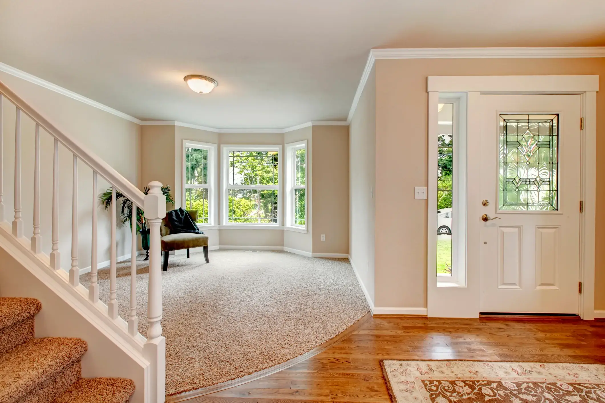 An entry and staircase painted by Kimberly Painting, Buckhead, Georgia