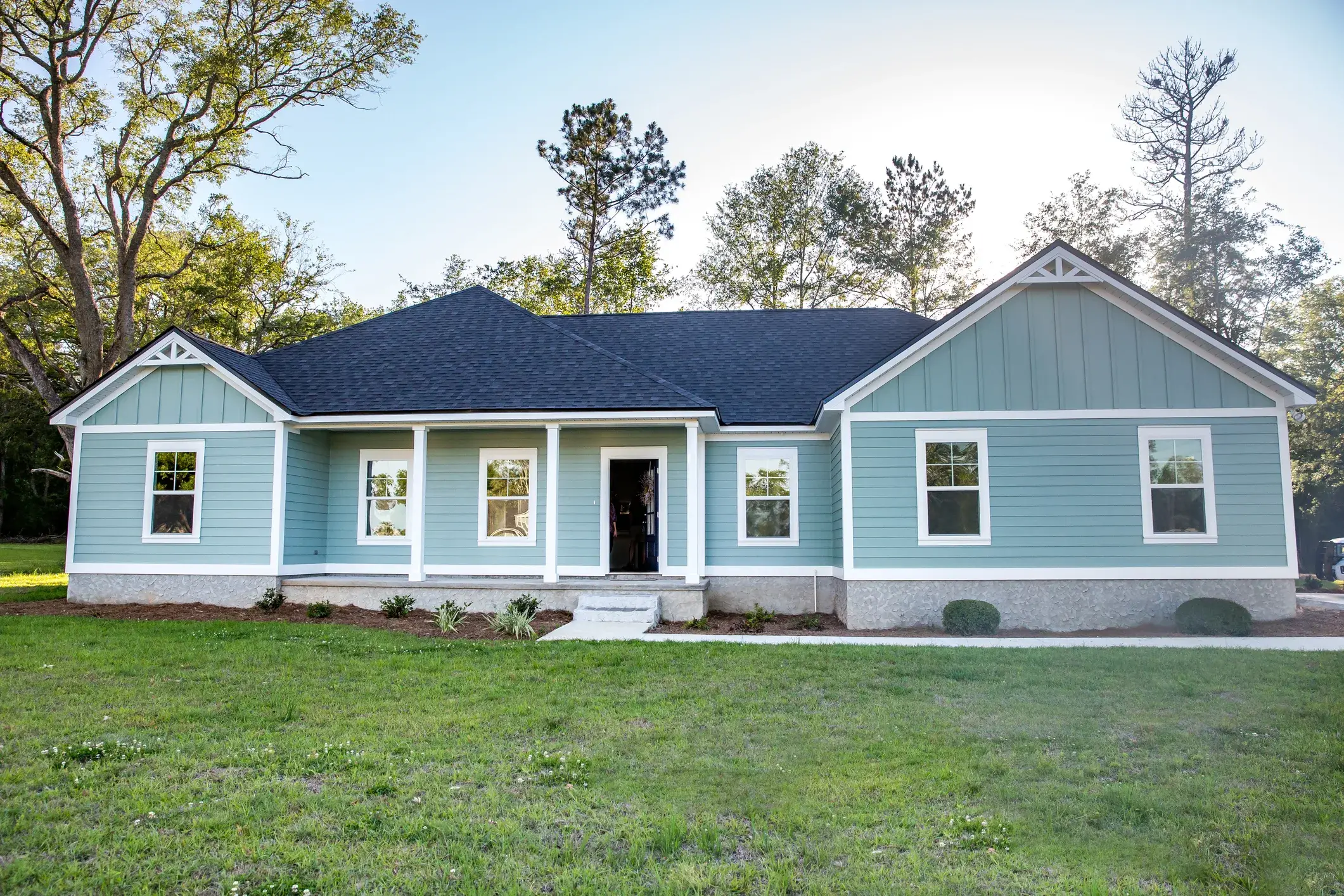 Powder Blue Ranch Style Home in Johns Creek GA