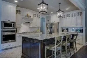 Interior Painting Color Schemes- Cumming, GA - Kitchen Accent Wall Ceiling Taupe