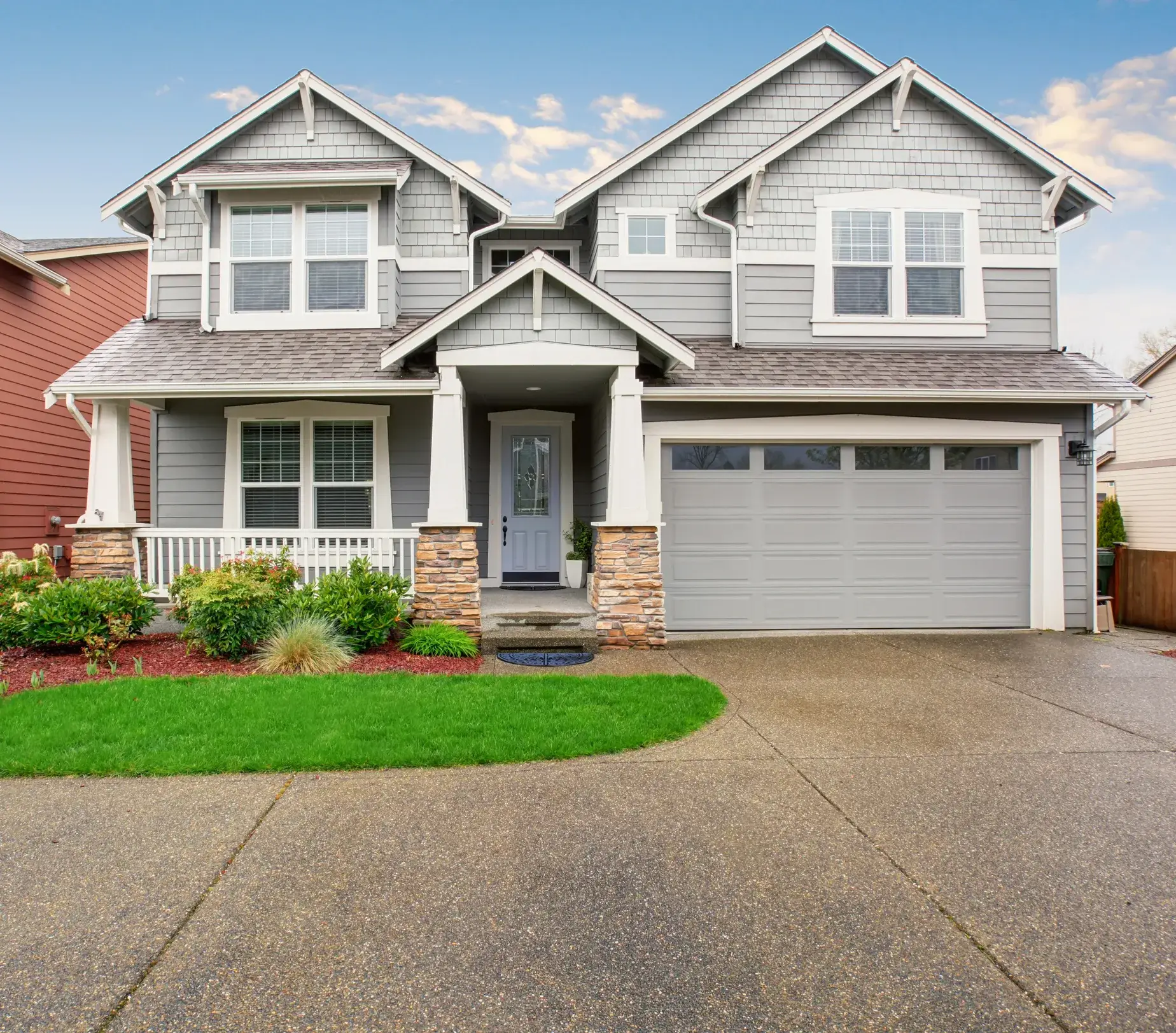 Roswell GA Painters - Gray Exterior White Trim