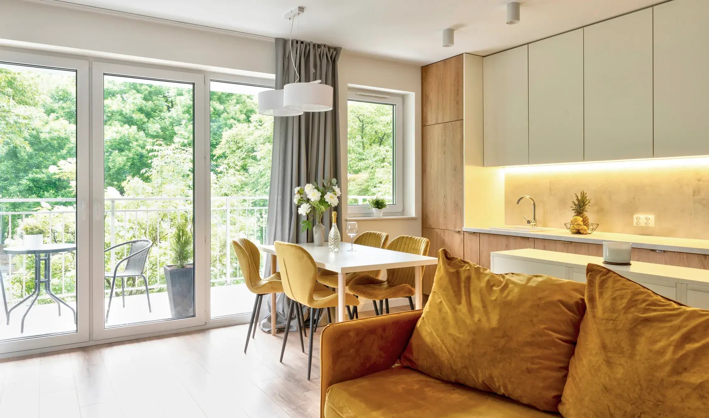 A warm bright yellow in a dental office