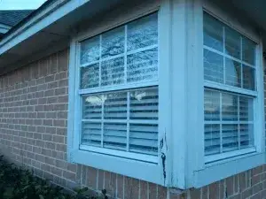 Window repair: window casing, before