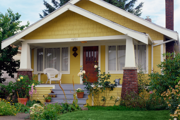 Yellow Home Exterior with White Trim - Smyrna, GA