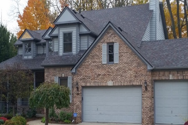 Exterior Brick Painters - Brick Painted in Light Gray and Dark Gray Trim - North Atlanta GA