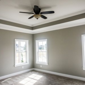 Interior Painters - Alpharetta GA - Bedroom - Greige Walls White Trim - Kimberly Painting